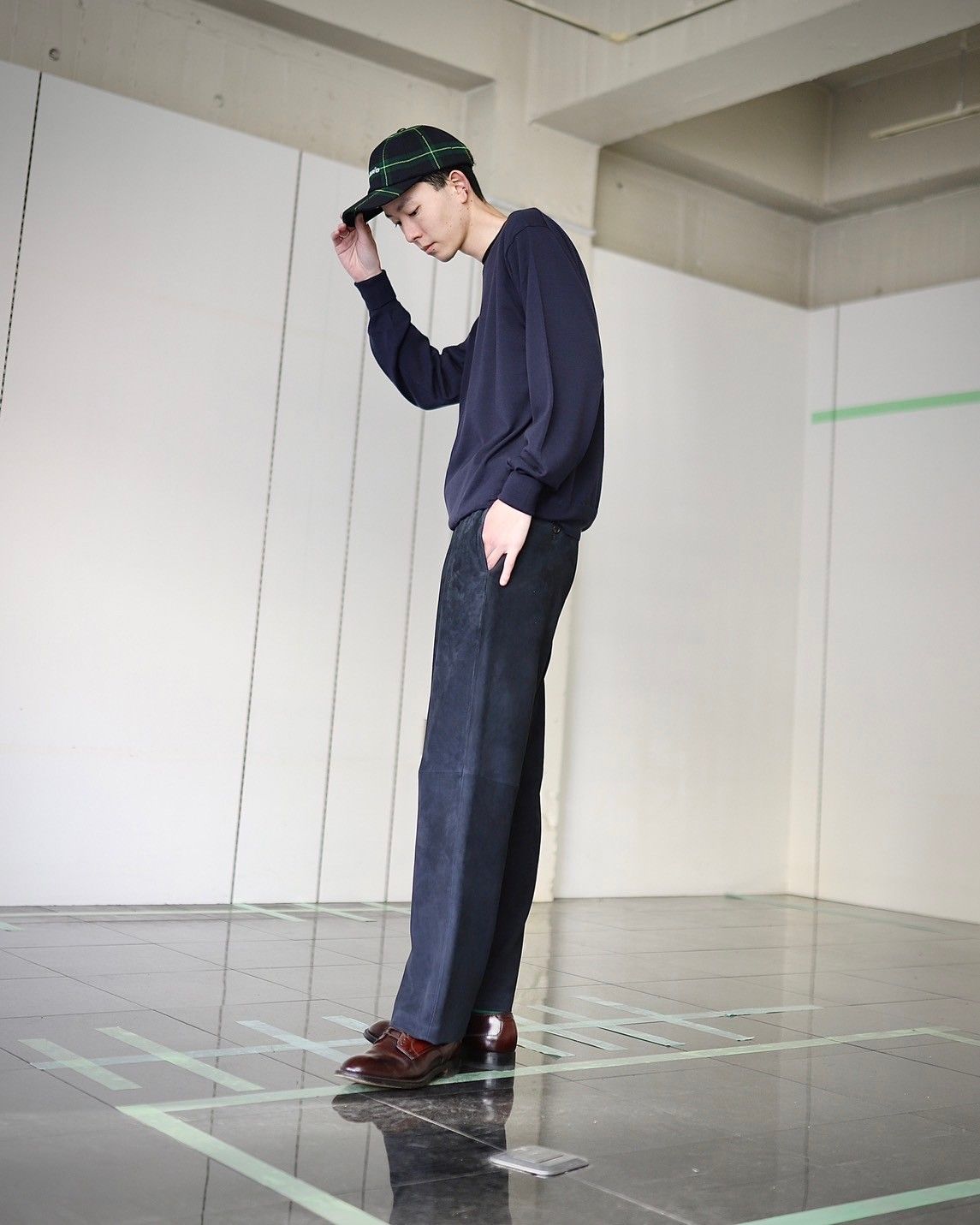 a.presse カシミヤウールスラックス A.PRESSE アプレッセ スラックス M グレー 【古着】【中古