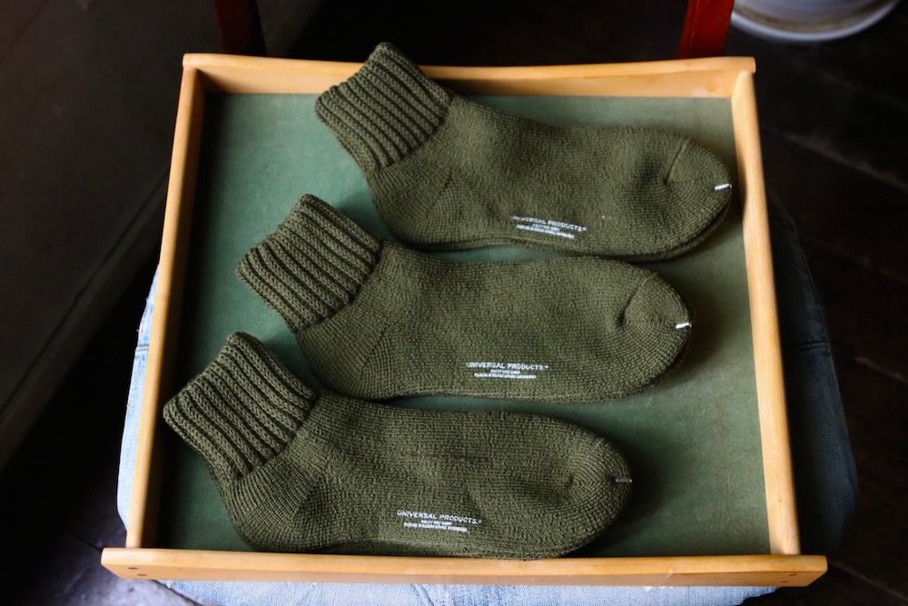 ユニバーサルプロダクツ パイルソックス 3P PILE SOCKS(181-60912)OLIVE