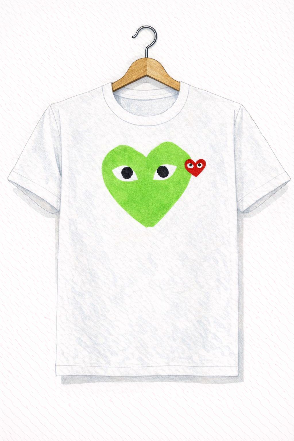 PLAYプレイコムデギャルソン RED EMBLEM Tシャツ(GREEN)☆新作発売！