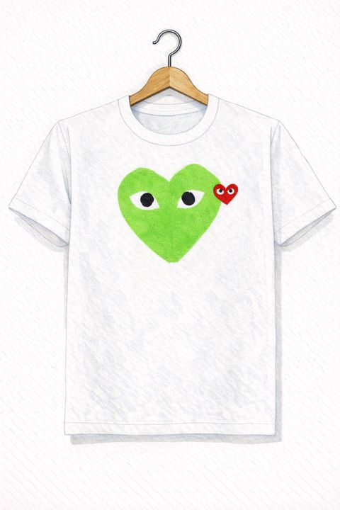 PLAYプレイコムデギャルソン RED EMBLEM Tシャツ(GREEN)☆新作発売！