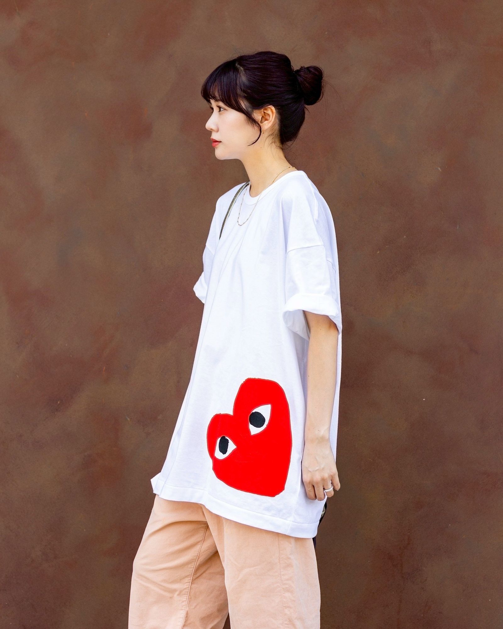 プレイコムデギャルソン オーバーサイズロゴTシャツ (RED)☆6月27日(金)発売！