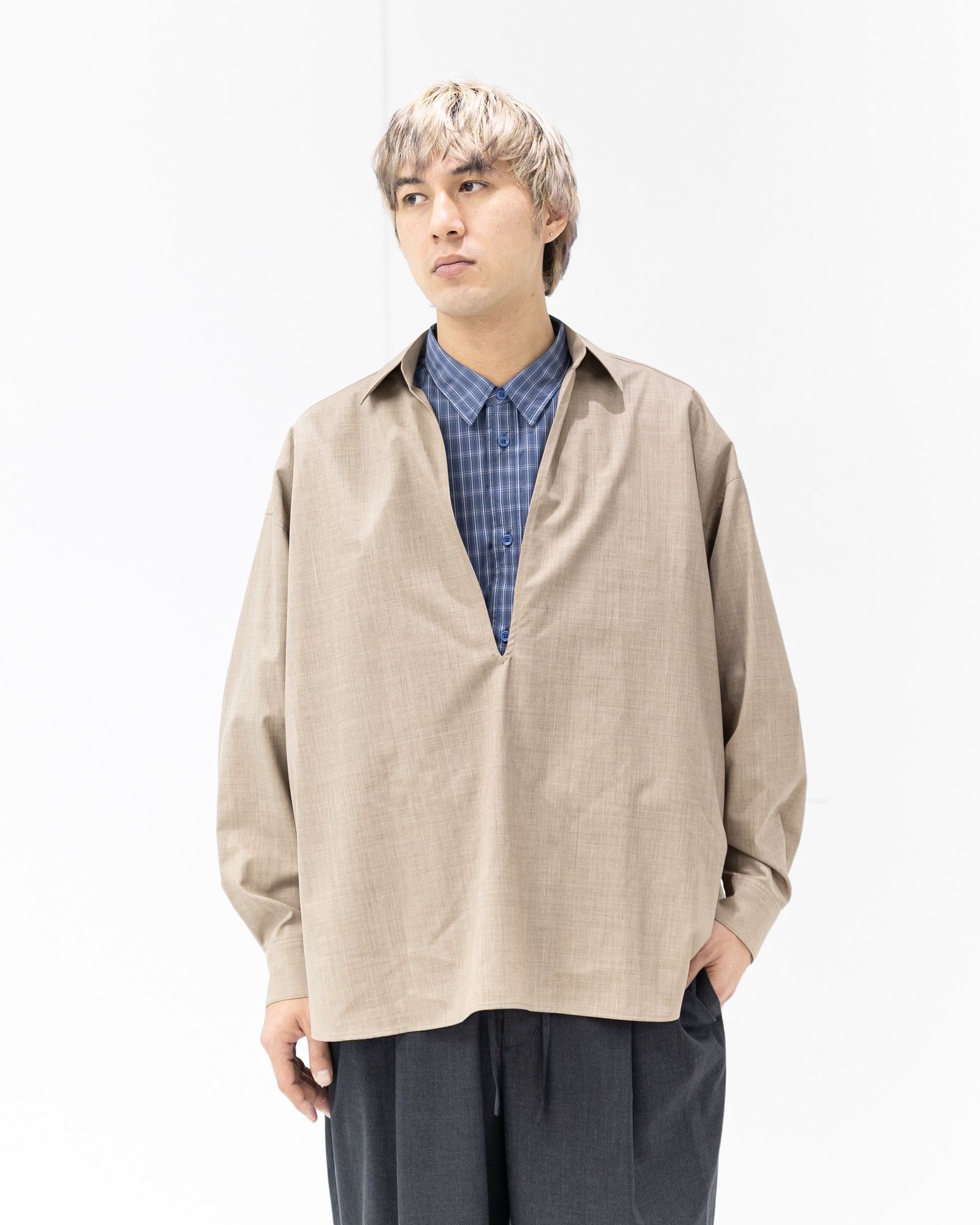 Graphpaper Fine Wool Heather L/S Skipper Shirt 2月21日(土)新作発売！