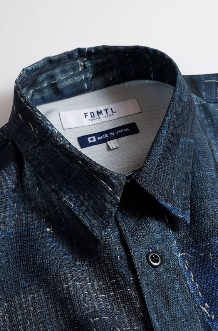 ファンダメンタル デニムシャツ PRINTED BORO SHIRT (FA25/SH15P)BORO