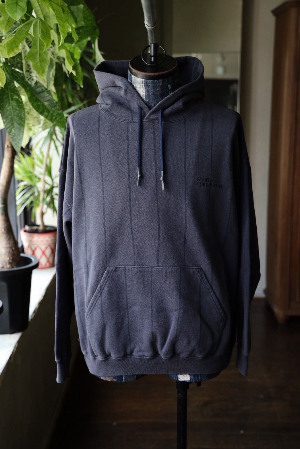 S.F.C 25FW エスエフシー STRIPE HOODY(DISCHARGED)(SFCFW25CS04)Navy☆9月20日(土)発売！
