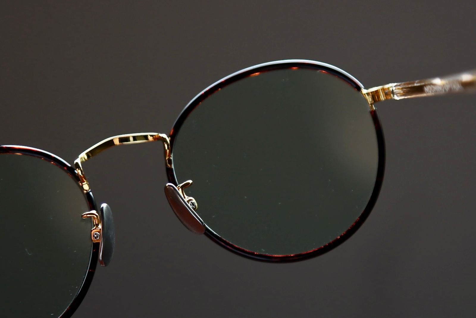 ノチノオプティカル KYOKUSUI NOCHINO-N5 #5 RICH AMBER & CHAMPAGNE GOLD × L.SMOKE GREEN