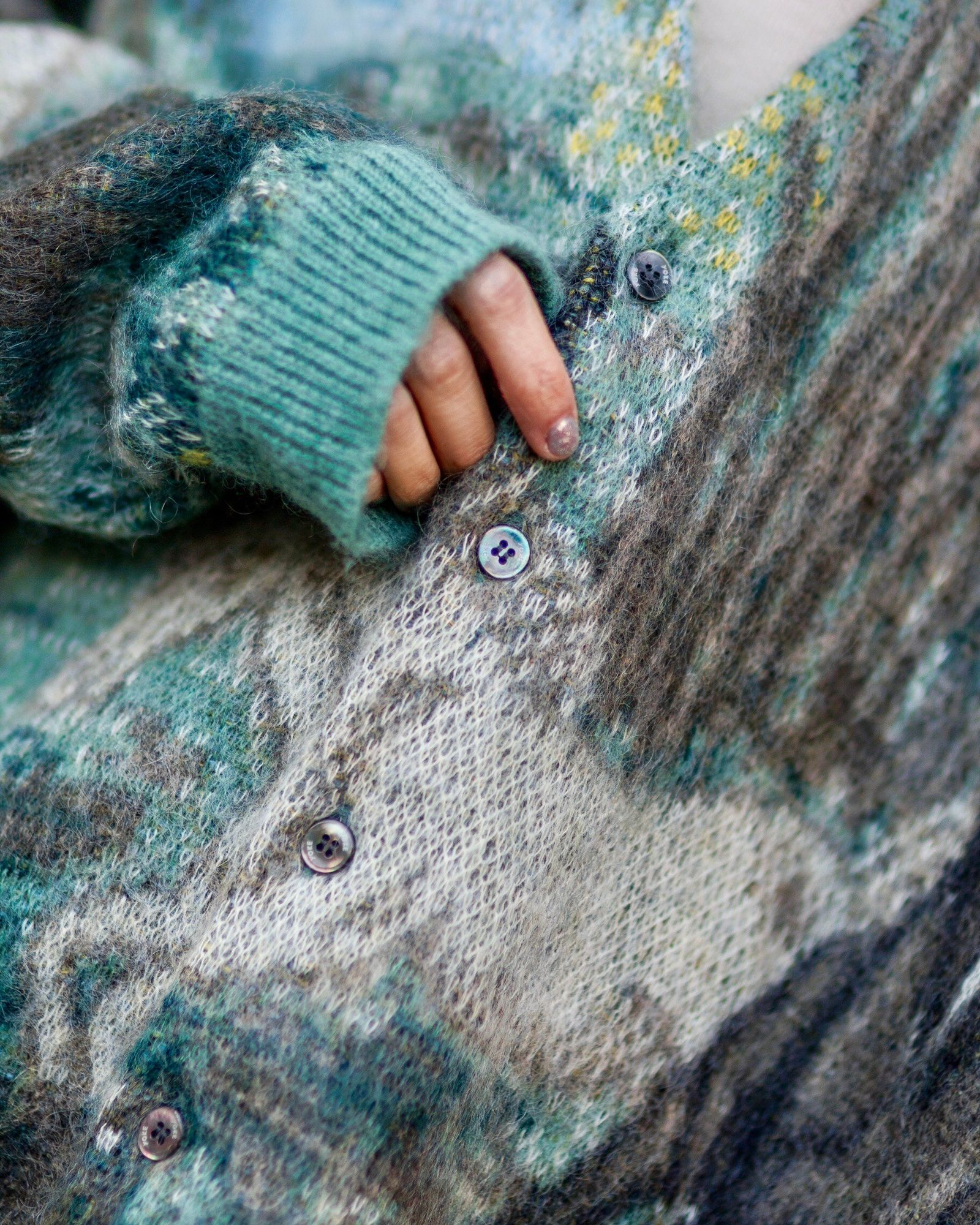 ヨーク25SS HORSE JAQUCARD MOHAIR CARDIGAN - KEITA MARUYAMA 30TH ANNIV. EXCLUSIVE-(YK24FW0883S-KM)HORSE