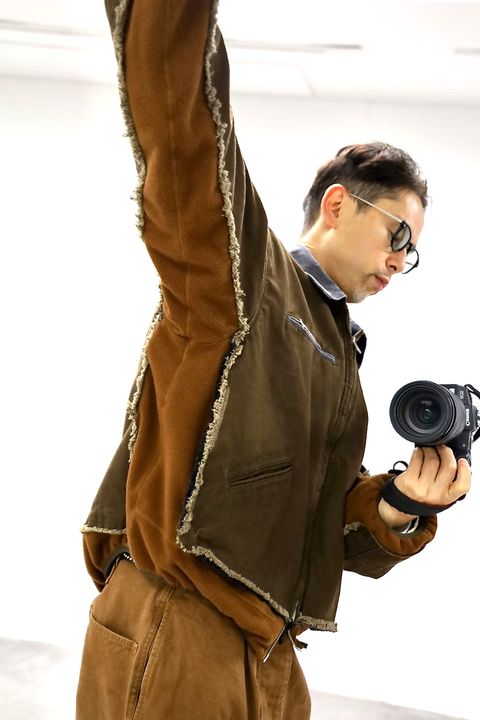 YOKE ヨーク26SS Connected Work Jacketスタイル