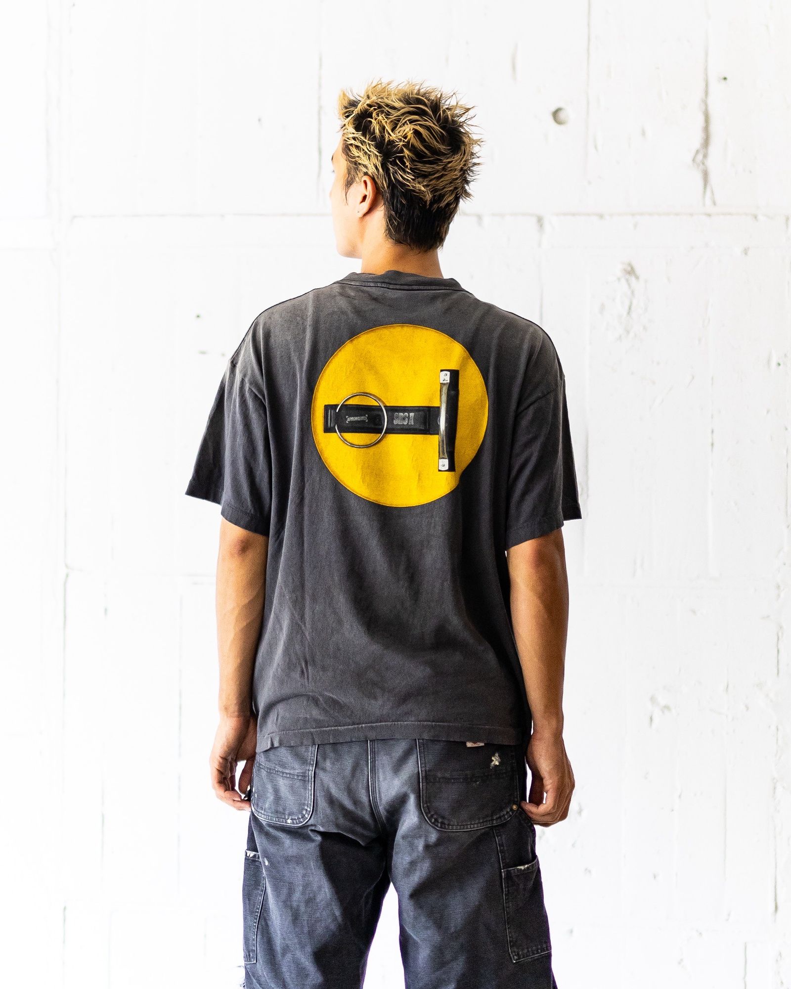 セントマイケル TシャツSMILE KLF_SS TEE(SM-HR1-0000-C01)BLACK