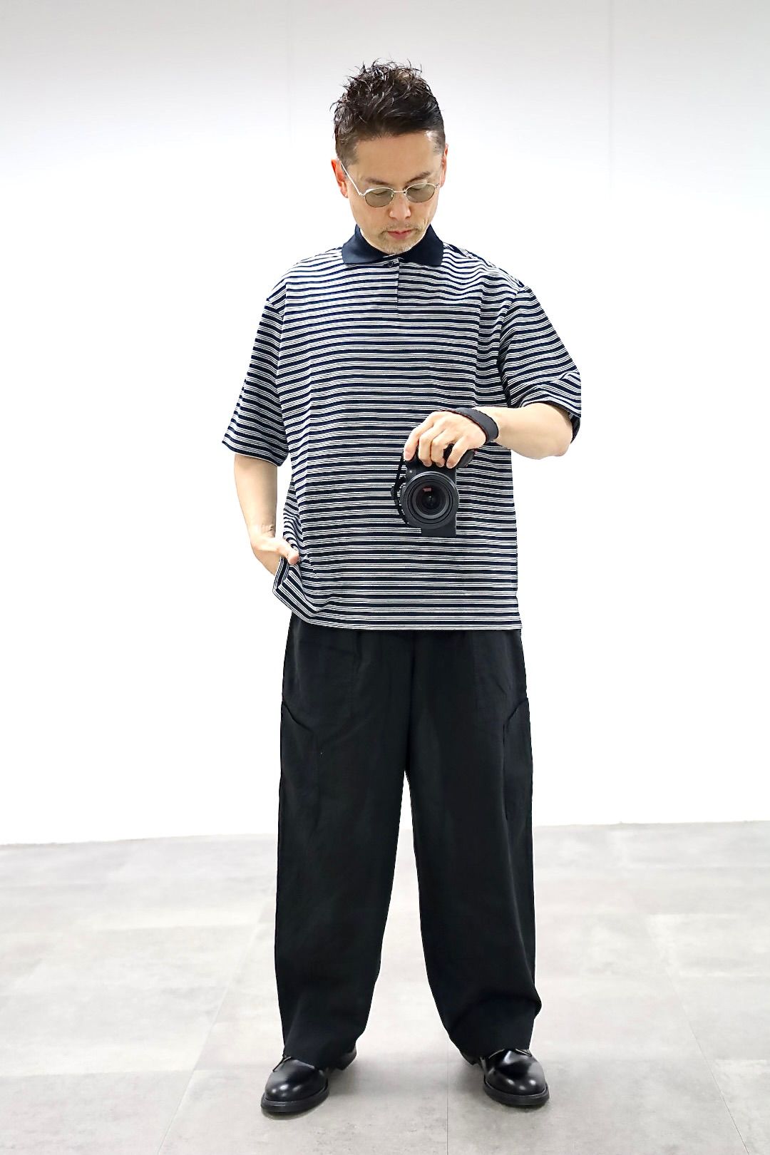 マーカ 26SS  ONE BOTTON TEE S/S(M26A14CS02B)BLACK BORDER☆新作発売！