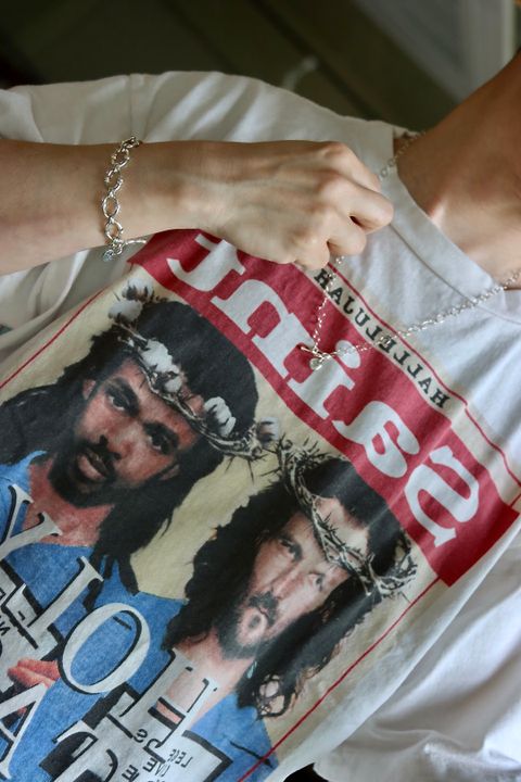 ©SAINT M×××××× × DENIM TEARS HOLY STATE TEE style.