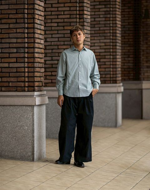 A.PRESSE Spread Collar Shirt  (GREEN)6月20日(土)新作発売！