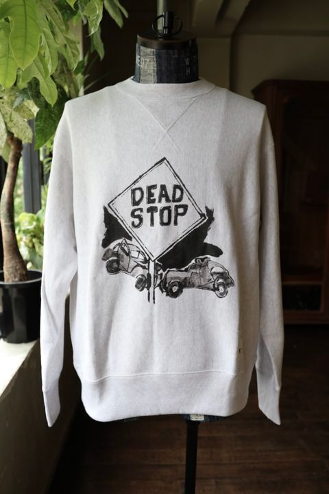 コムデギャルソンオム25FW ラルフ・イドリス・ステッドマンクルースウェット(HP-T010-051)L.GRAY×BLACK