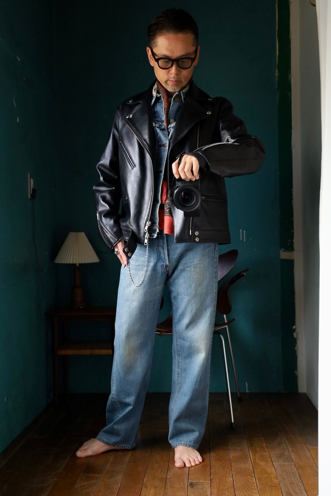 A.PRESSE - アプレッセ 2025 STYLE2 No.2 Washed Denim Pants(AP