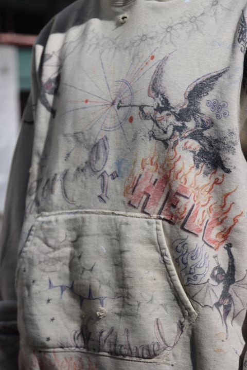 Saint Mxxxxxx × Dr.Wooコラボフーディーstyle.