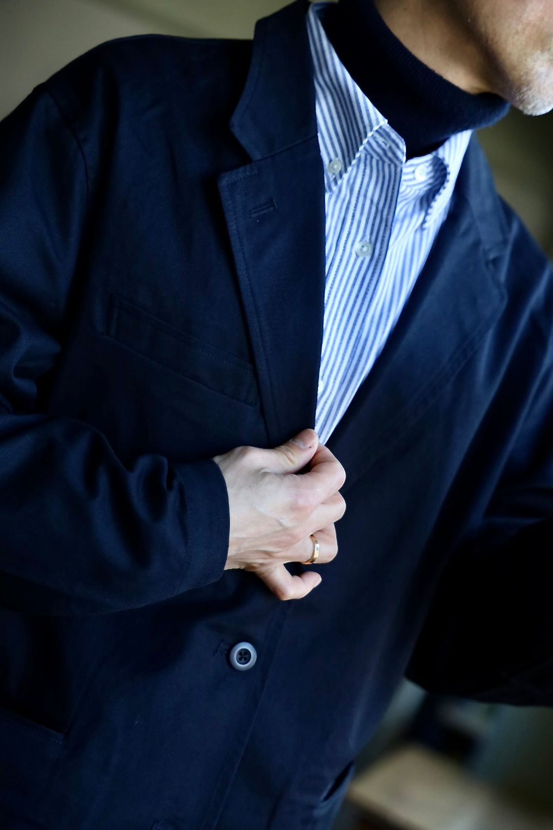 フレッシュサービス CORPORATE CHINO JACKET(FSC251-20082B)NAVY