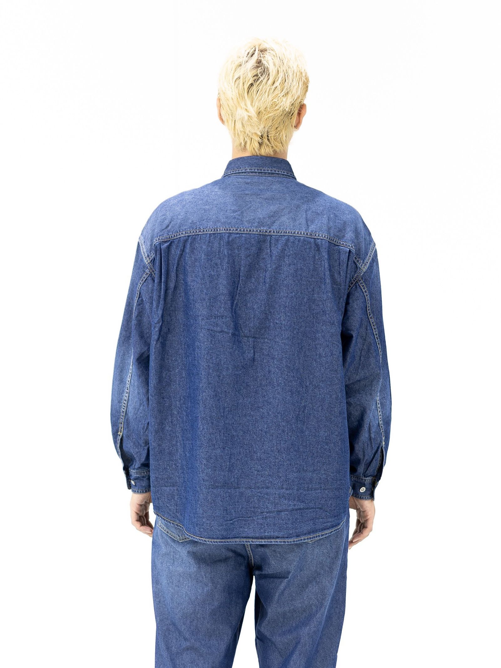 フレッシュサービス 26AW N/C TECH DENIM TRUCKER SHIRT(FSC263-50043)DARK WASH