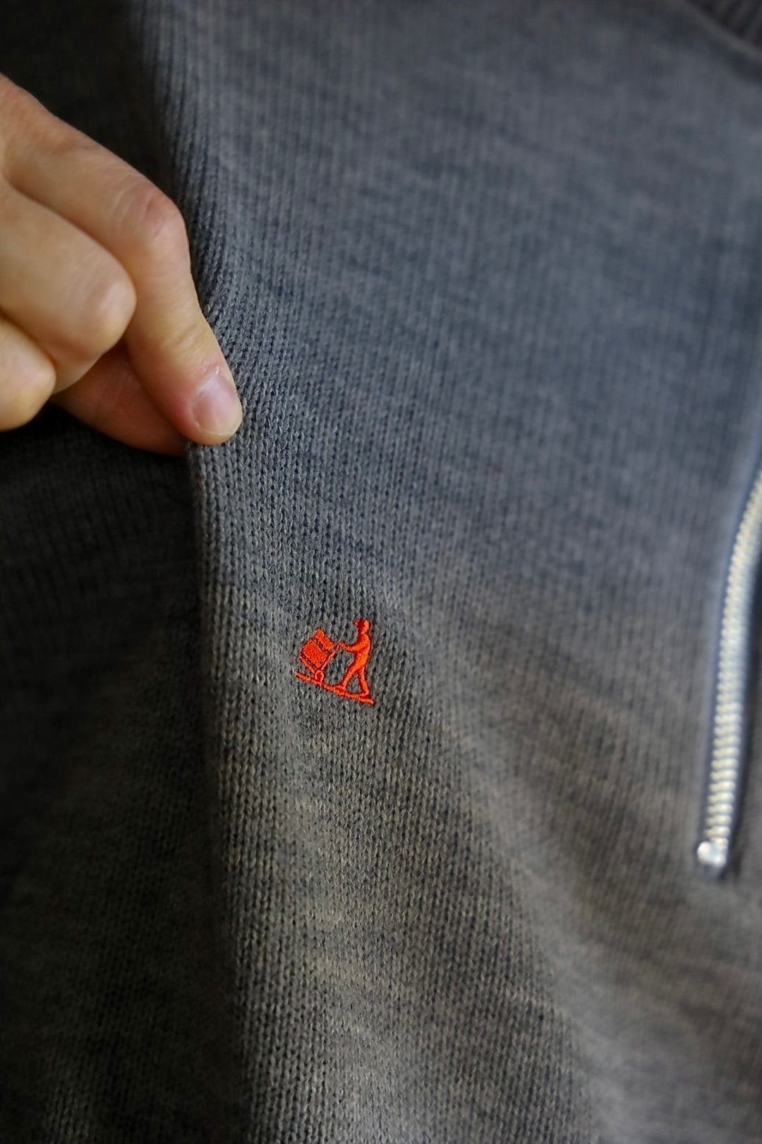 FreshService 26AW THERMAL JERSEY HARF ZIP KNIT"GRAY"スタイル