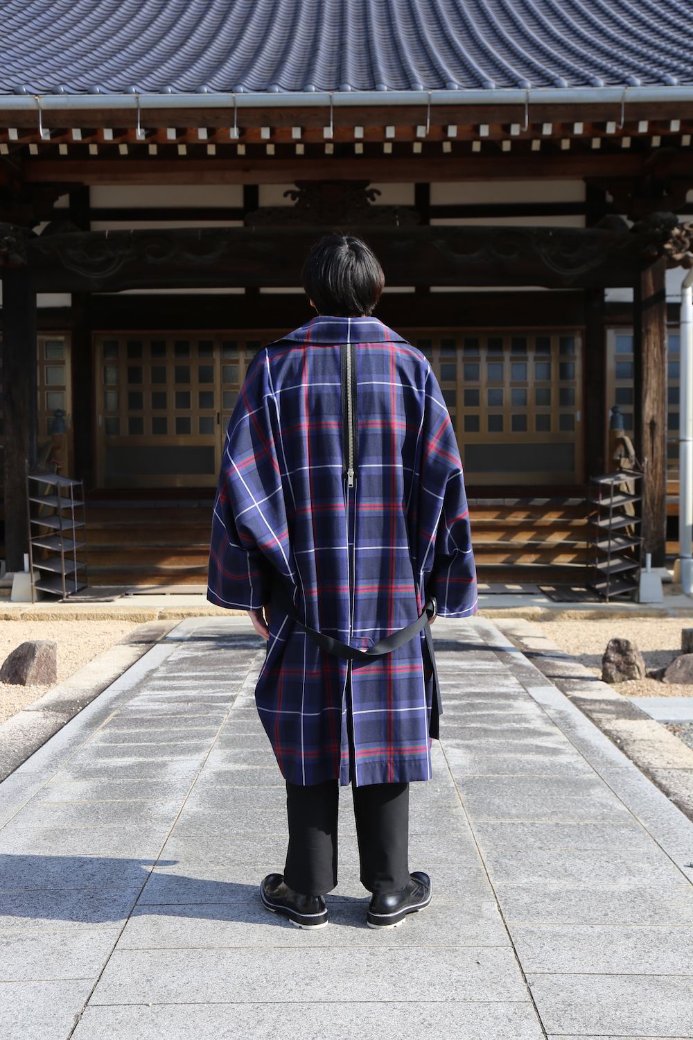 KIDILL 2020AW Trench Coat(KL447) "Navy×Blue Tartan" style.2020.12.6.