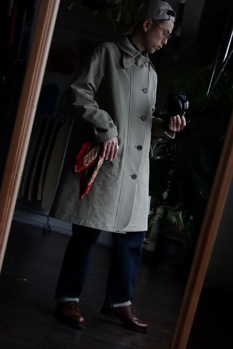 A.PRESSE アプレッセ23SSコート Motorcycle Half Coatスタイル2023.2.20.