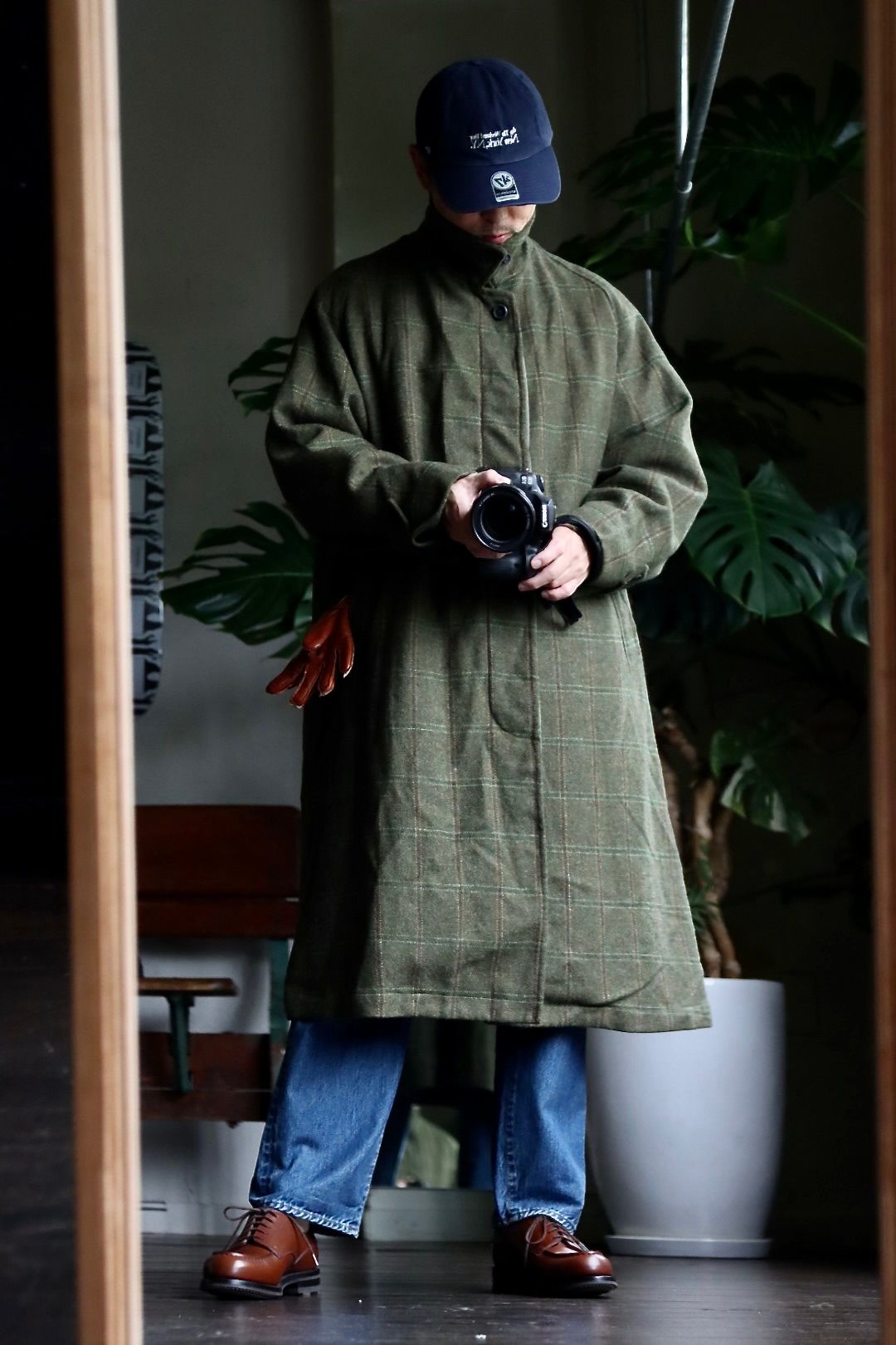 アプレッセ22FW Tweed Balmacaan Coatスタイル2022.10.1.