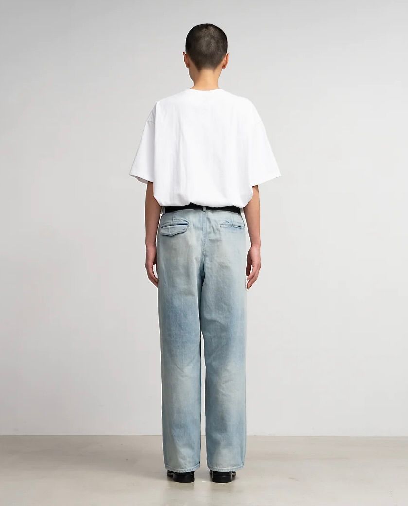 Graphpaper - グラフペーパー24SS Selvage Denim Two Tuck Pants(GU241-40188LB)LIGHT  FADE☆1月20日(土)発売！ | mark