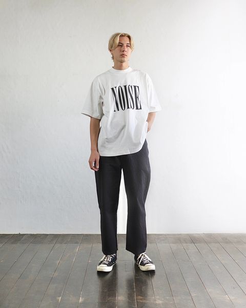 ブラームスルーツストック24SS blurhms ILLI-NOISE ROCK Print Tee WIDE(White) style 2024.3.21