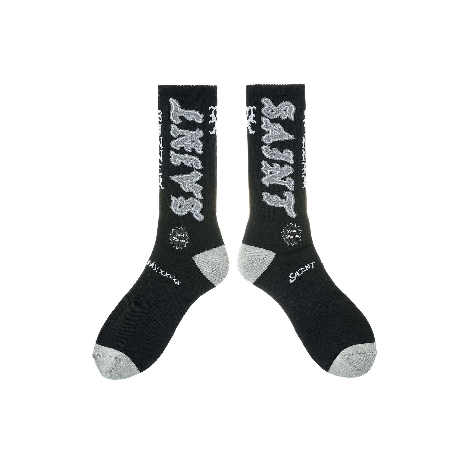 セントマイケル 26SS SAINT SOCKS(SM-MK8-0000-109)BLACK×GRAY☆4月11日(土)発売！