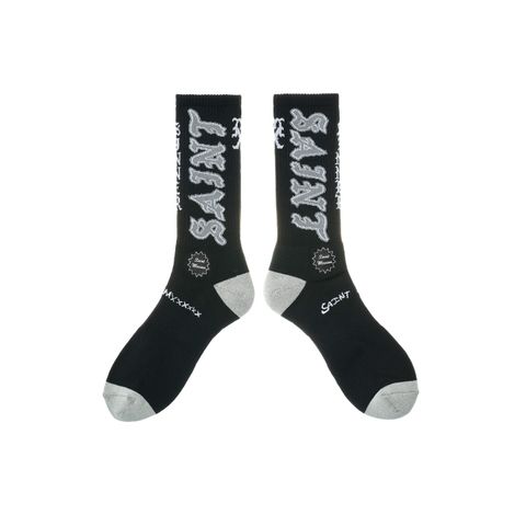 セントマイケル 26SS SAINT SOCKS(SM-MK8-0000-109)BLACK×GRAY☆4月11日(土)発売！