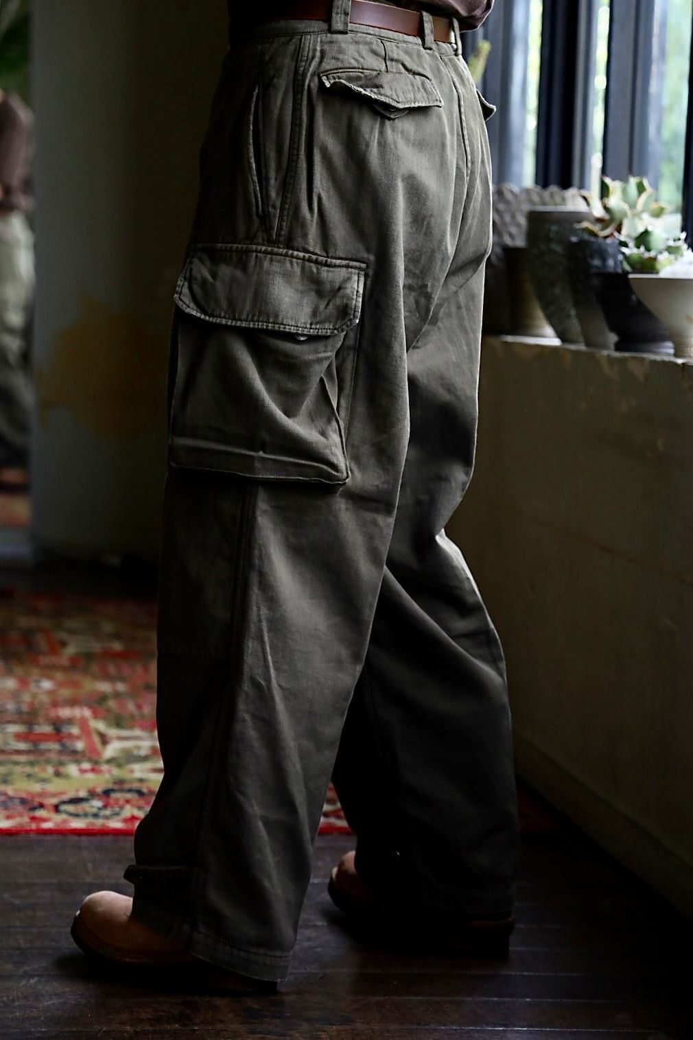 A.PRESSE 2026 STYLE2 Vintage Silk Fleece Harf ZIP Jacket"BLUE"スタイル