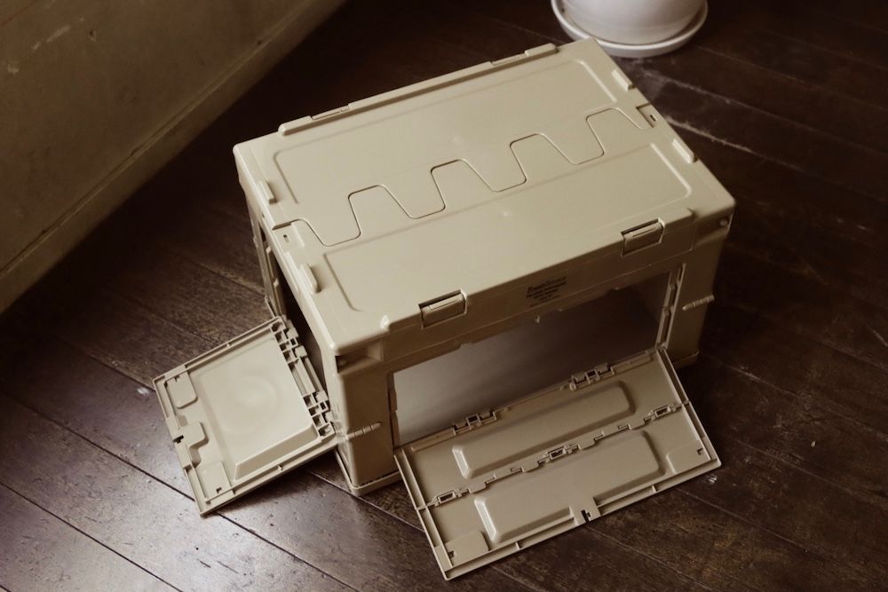 フレッシュサービス FOLDING CONTAINER w/2 DOORS "SAND"