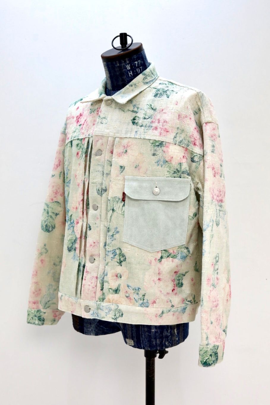 ジュンヤワタナベマン 26SS Levi'sWネーム レーヨンリネン花柄プリント×牛革ジャケット(WQ-J204-051)☆2月6日(金)発売！