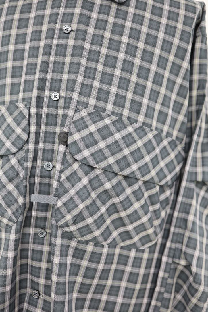 DAIWA PIER39(ダイワピア39) TECH SPORTS OPEN COLLAR SHIRT L/S GREN PLAID(BE-82026)CHARCOAL☆3月28日(土)新作発売！