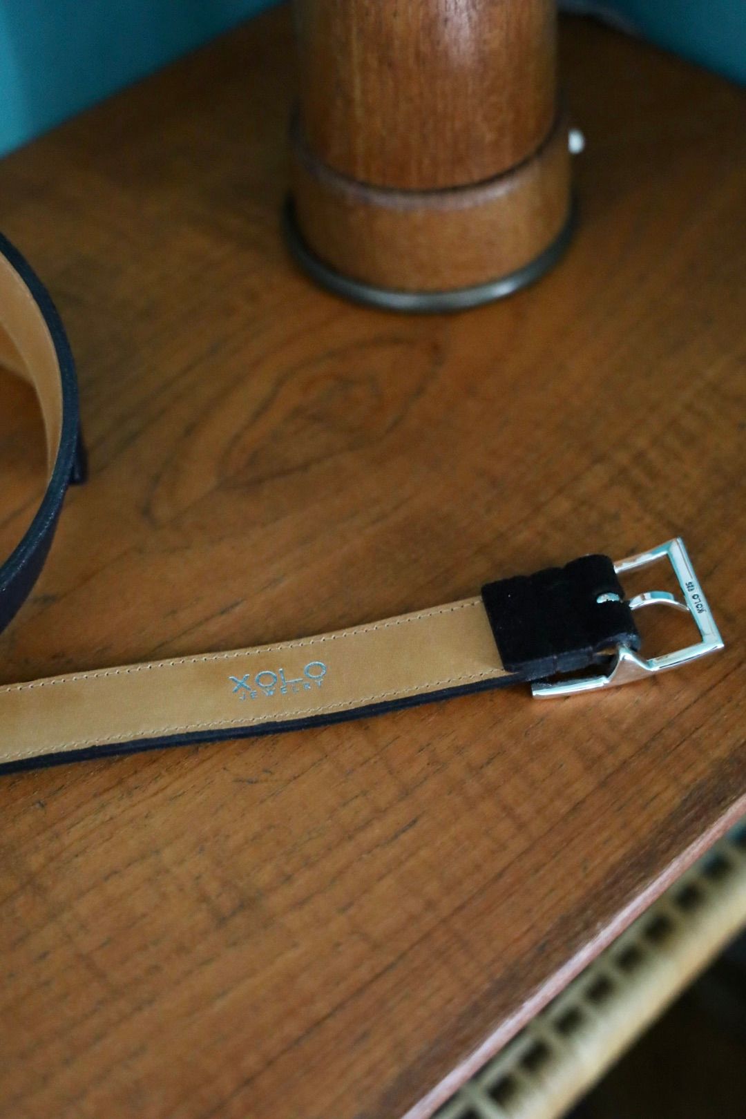 ショロジュエリーベルト Rectangle Narrow Buckle Belt (XOBL004M/L)Brown Suede☆7月17日(木)発売！