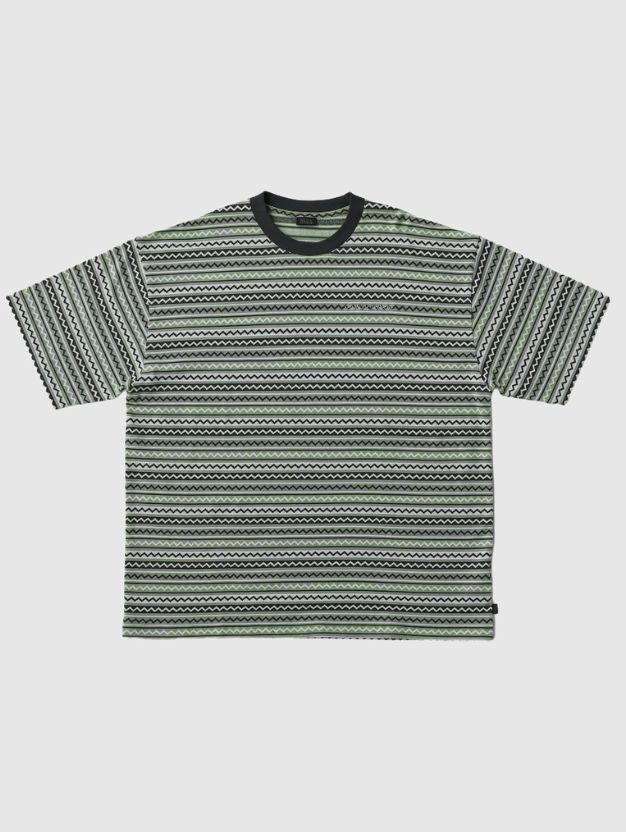 セダンオールパーパス SS24  Jaquard Striped S/S Tee(SD24S-CT07)Matcha☆4月6日(土)発売！
