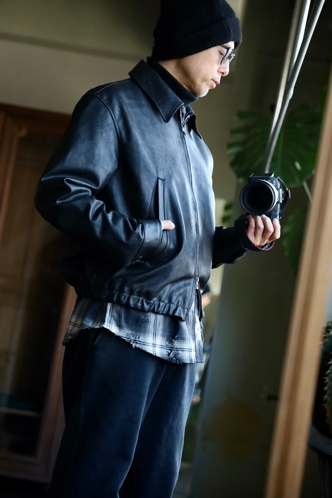 YOKE LEATHER ZIP BLOUSONスタイル | 5966 | mark