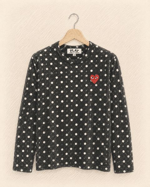 PLAYプレイコムデギャルソン ドットロングスリーブTシャツ☆新作発売！