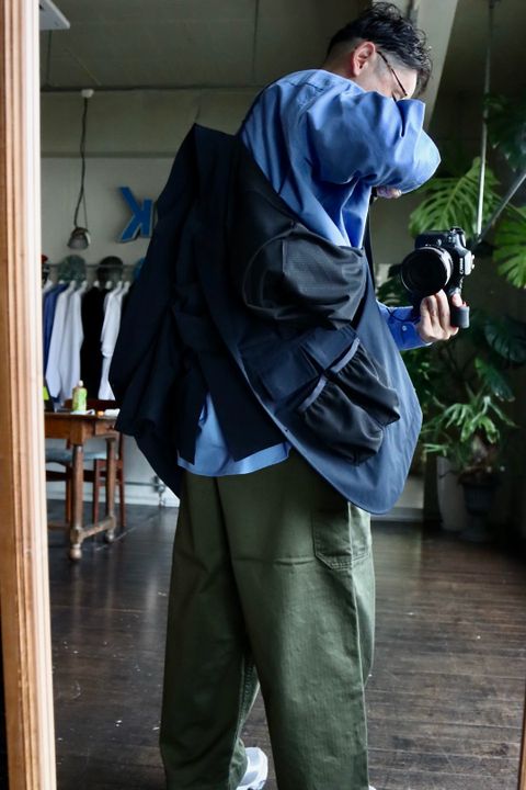 Graphpaper Oxford Oversized B.D Pullover Shirtスタイル