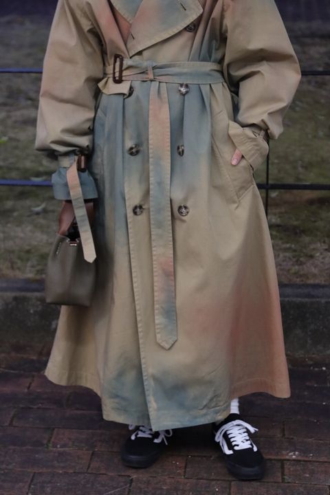 YOKE 新作SPRAY PRINTED TRENCH COAT style.2023.1.24