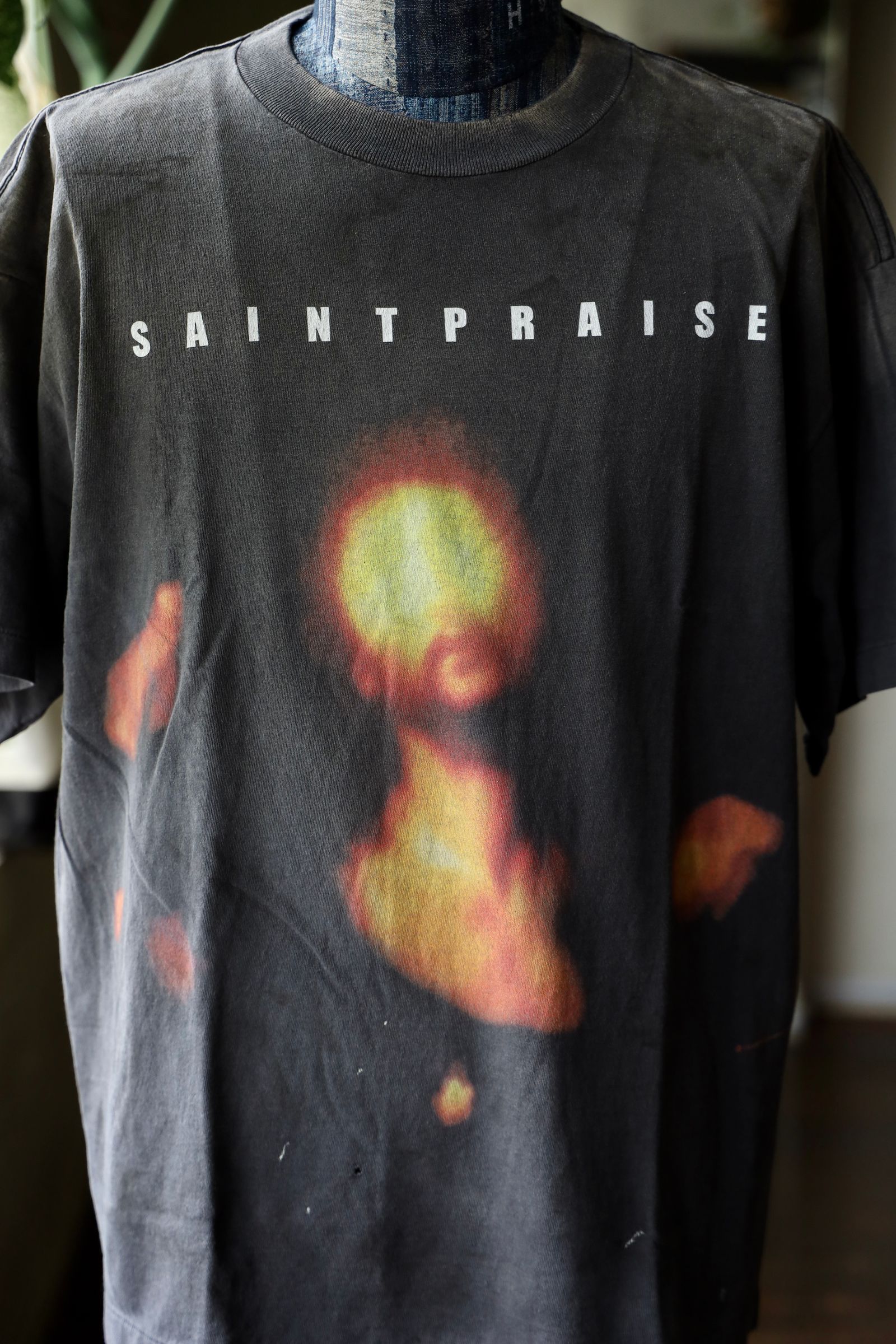 すぐ届く◆Saint Mxxxxxx セントマイケル◆SS TEE/SAINT PRAISE SAINT Mxxxxxx セント マイケル SS25 SS TEE/SAINT PRAISE / BLK