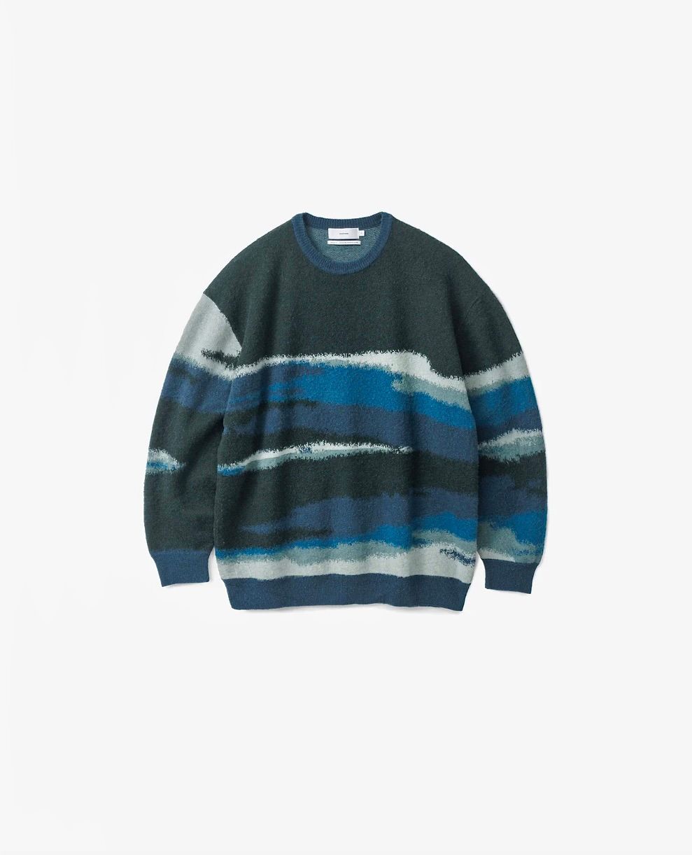 Graphpaper - グラフペーパー23AW Jacquard Crew Neck Knit(GU233