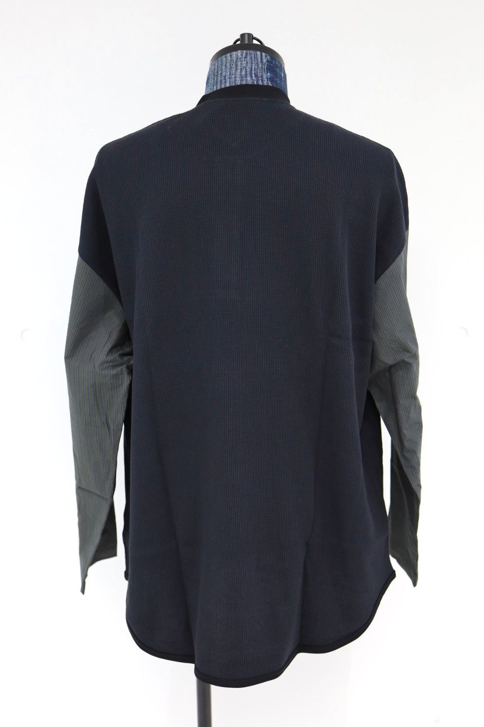 コムデギャルソンオム26SS ワッフルヘンリー切替えカットソー(HQ-T010-051)BLACK×KHAKI☆3月6日(金)発売！