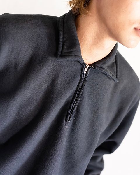 A.PRESSE Vintage Half Zip Sweat shirt(BLACK)スタイル 8月24日(土)新作発売！