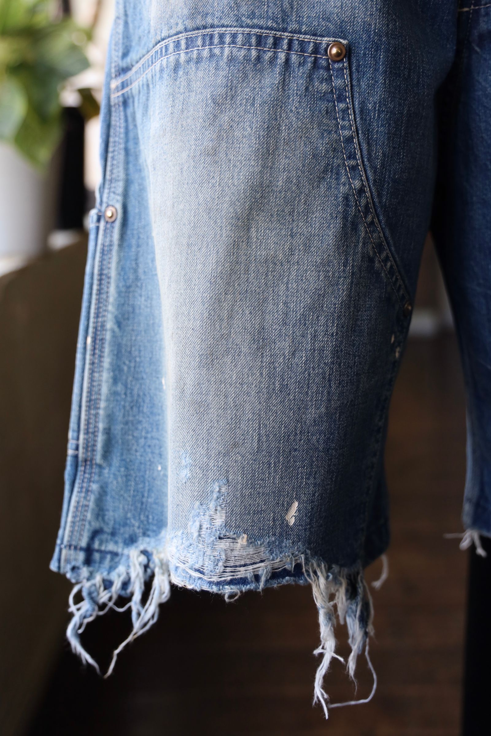 セントマイケル25SS デニムショーツ DOUBLE KNEE SHORTS(SM-HR8-0000-073)BLUE