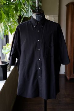 グラフペーパー Oxford Oversized S/S B.D Shirt(GM252-50076B)BLACK☆6月21日(土)発売！