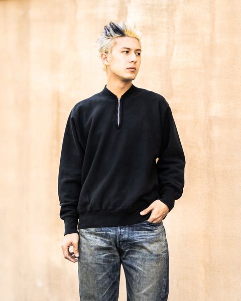 アプレッセ 2026 STYLE1 Vintage Half Zip Rib Collar Sweatshirt(26SAP-05-11)BLACK☆12月13日(土)発売！