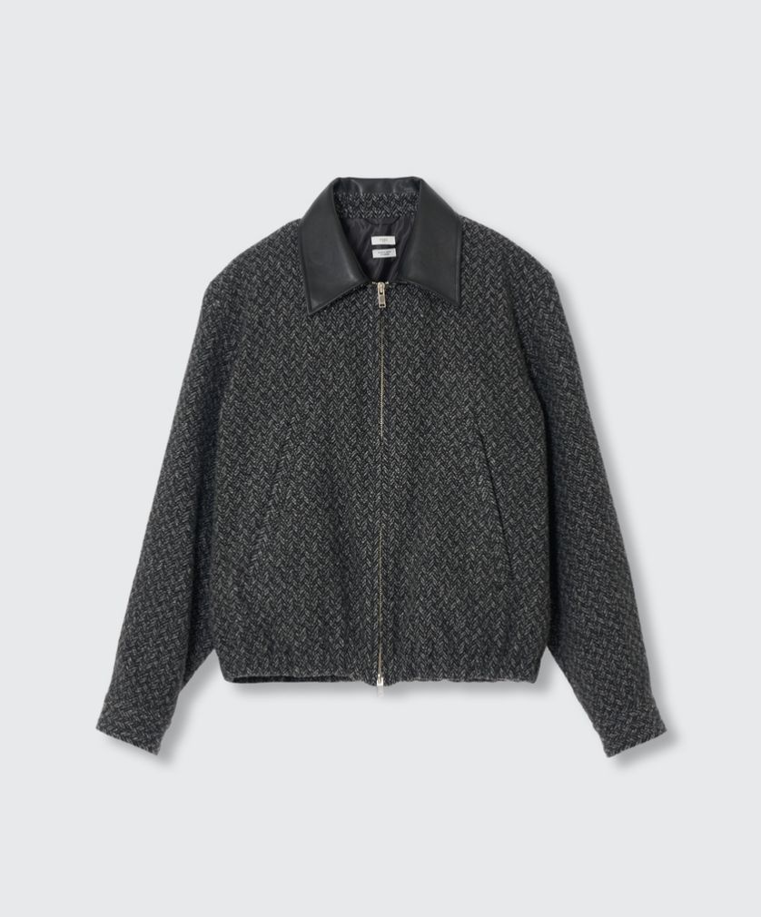 YOKE 26FW Herringbone Tweed Zip Blouson(YK26FW01314B)Black★9月5日(土)発売！