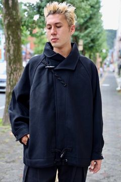 イズネス 25AW DUFFLE SMOCKS COAT (25AW_32_1007AWCOAT02)BLACK☆新作発売！