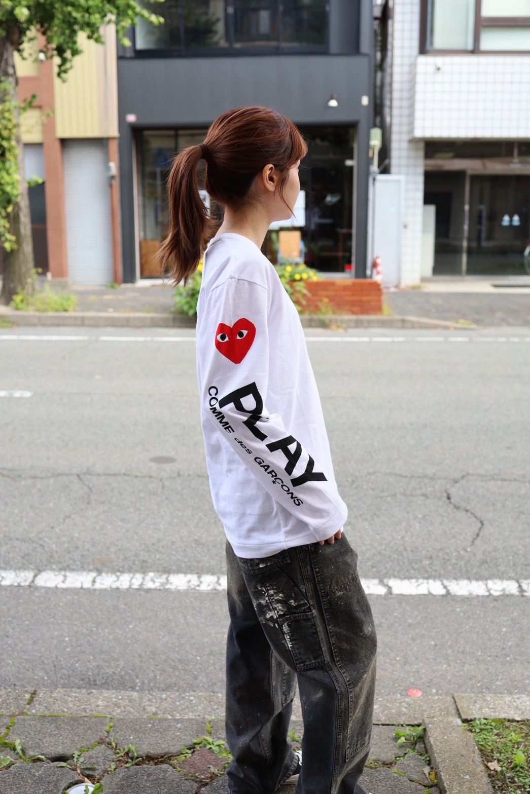 PLAYプレイコムデギャルソン スリーブロゴプリントTシャツ ☆11月1日(土)発売！