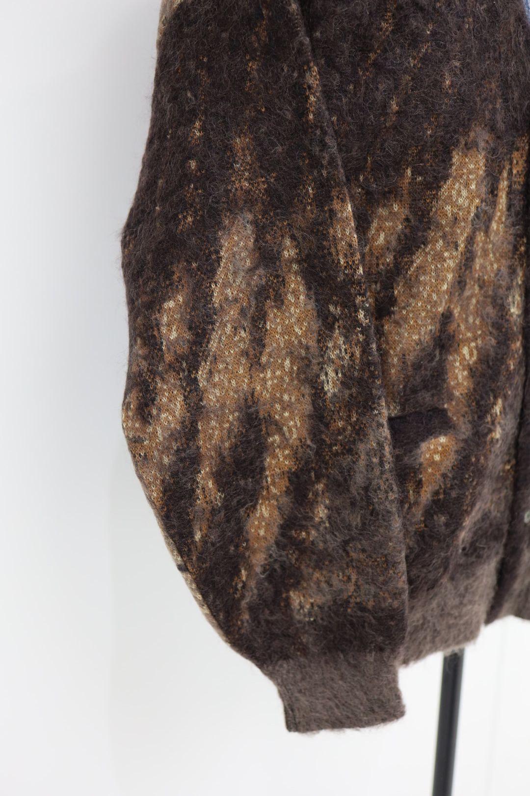 ヨーク  ニット Abstract Jaquard Mohair Cardigan(YK26SS01233S)BROWN☆11月29日(土)発売！
