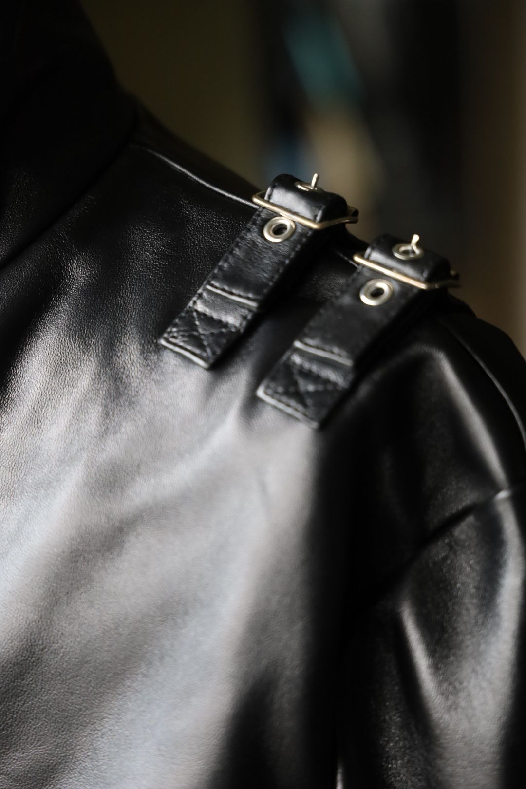 doublet 25AW BUCKLE OVERLOAD LEATHER JACKET(25AW06BL222)BLACK